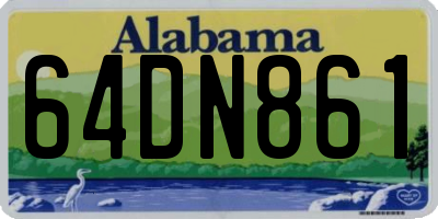 AL license plate 64DN861