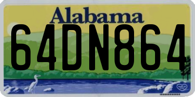 AL license plate 64DN864