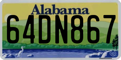 AL license plate 64DN867