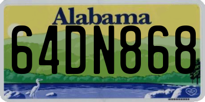 AL license plate 64DN868