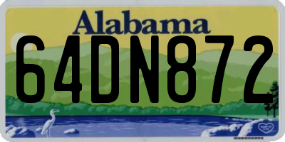 AL license plate 64DN872