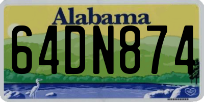 AL license plate 64DN874