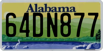 AL license plate 64DN877