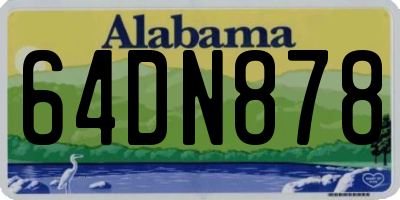 AL license plate 64DN878