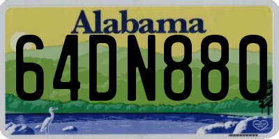 AL license plate 64DN880