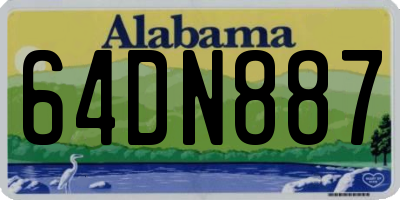 AL license plate 64DN887