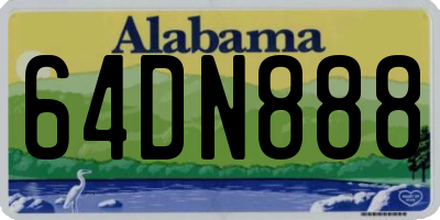 AL license plate 64DN888