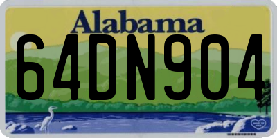 AL license plate 64DN904