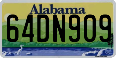 AL license plate 64DN909