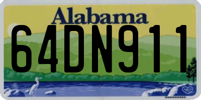 AL license plate 64DN911