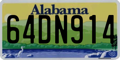 AL license plate 64DN914