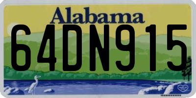 AL license plate 64DN915