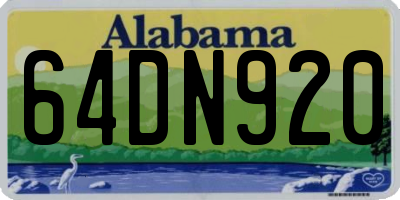 AL license plate 64DN920