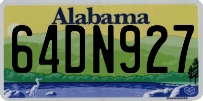 AL license plate 64DN927