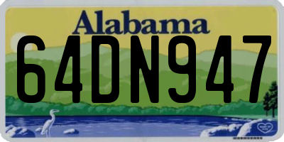 AL license plate 64DN947