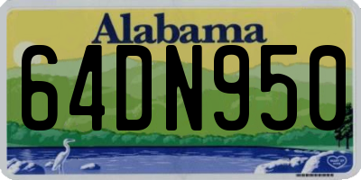 AL license plate 64DN950