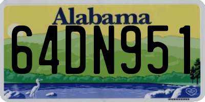 AL license plate 64DN951