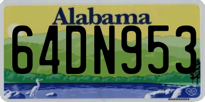 AL license plate 64DN953