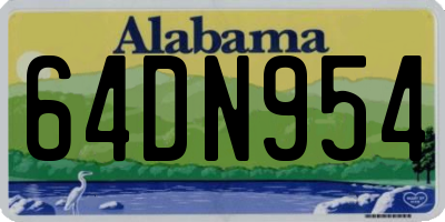 AL license plate 64DN954