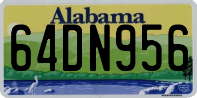 AL license plate 64DN956