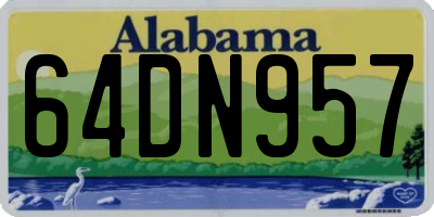AL license plate 64DN957