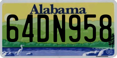 AL license plate 64DN958