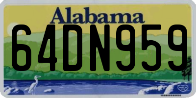 AL license plate 64DN959