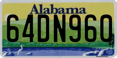 AL license plate 64DN960