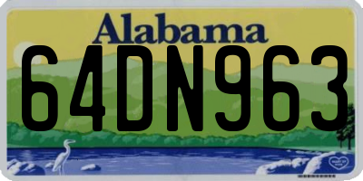 AL license plate 64DN963