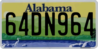 AL license plate 64DN964