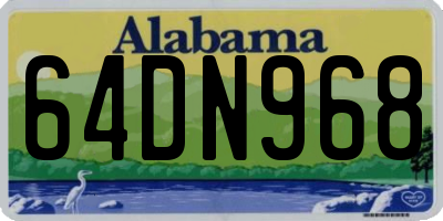 AL license plate 64DN968