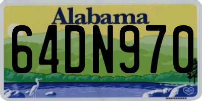 AL license plate 64DN970
