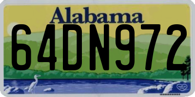 AL license plate 64DN972