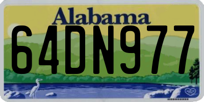 AL license plate 64DN977