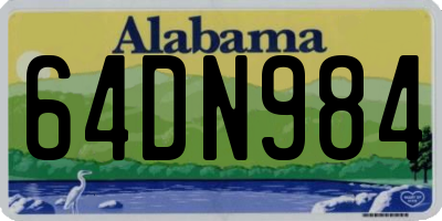 AL license plate 64DN984