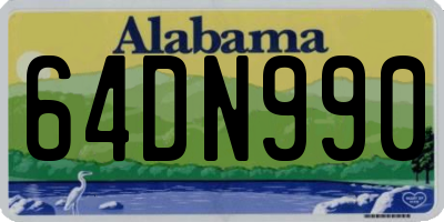 AL license plate 64DN990