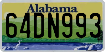 AL license plate 64DN993
