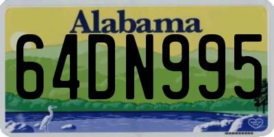 AL license plate 64DN995