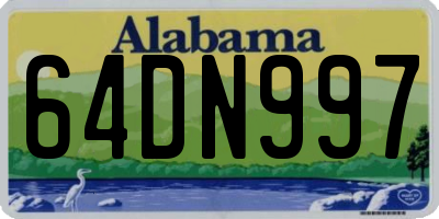 AL license plate 64DN997