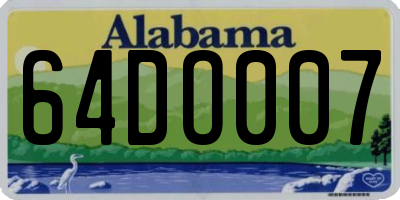 AL license plate 64DO007
