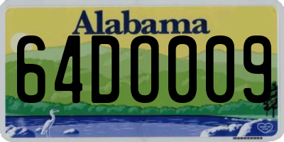 AL license plate 64DO009