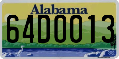 AL license plate 64DO013