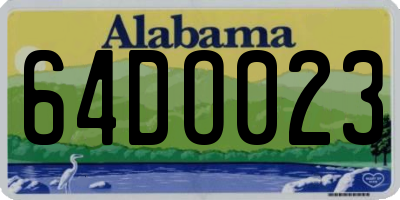 AL license plate 64DO023