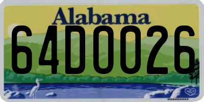 AL license plate 64DO026