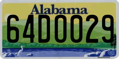 AL license plate 64DO029