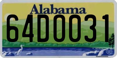 AL license plate 64DO031