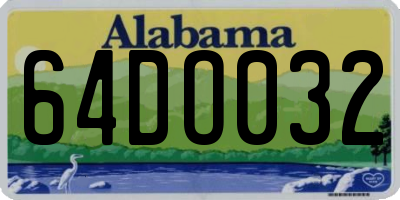 AL license plate 64DO032