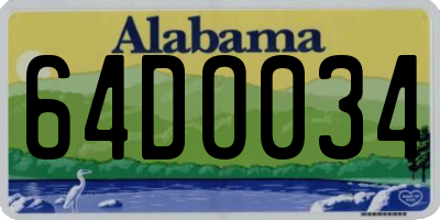 AL license plate 64DO034