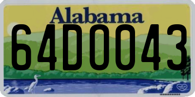 AL license plate 64DO043