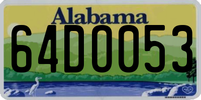 AL license plate 64DO053